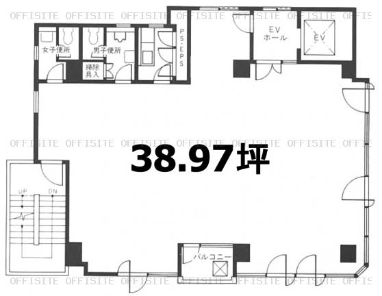 ＳＮ岩本町ビルの基準階平面図