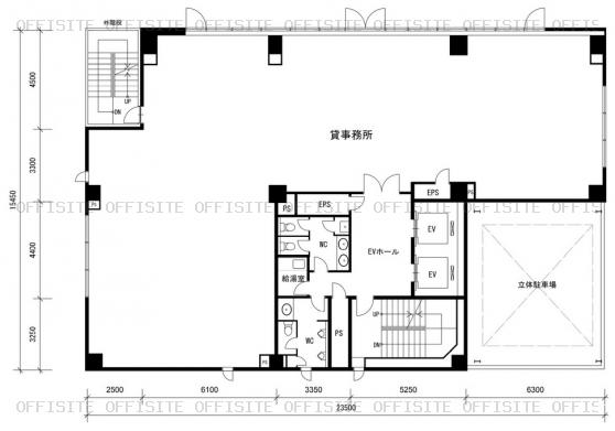 いちご高田馬場ビルの基準階平面図