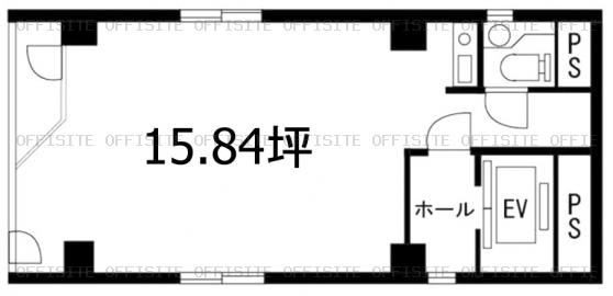 白井ビルの基準階平面図