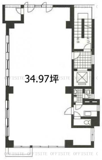 第３０田中ビルの基準階平面図
