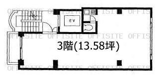 麻布矢野ビルの3階平面図