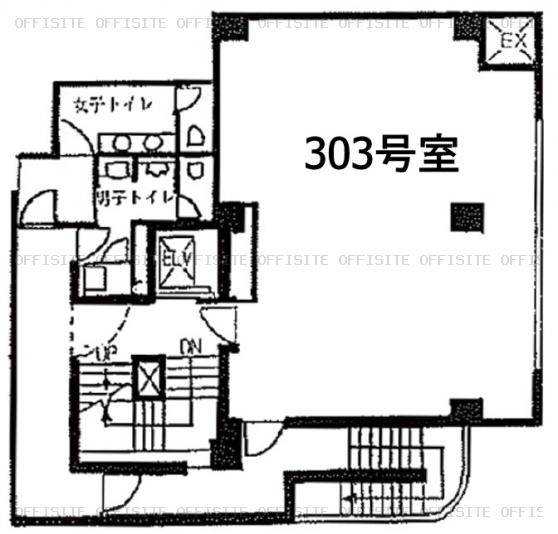 タックビルの303号室平面図