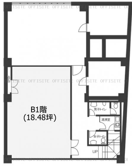 赤坂余湖ビルの地下1階平面図
