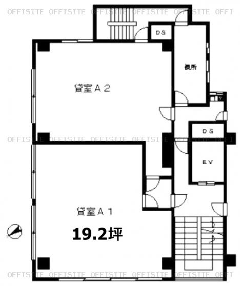 田村町ビルの7階A1号室平面図