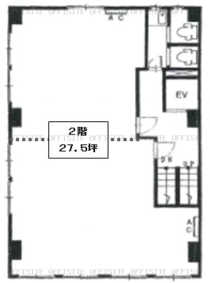 峯田ビルの2階平面図