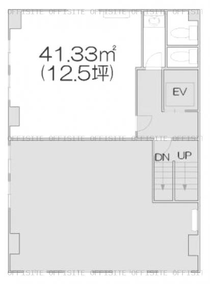 峯田ビルの5階B号室平面図