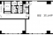 岡安ビルの4階B号室 平面図