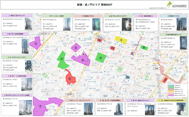 新橋・虎ノ門エリア開発マップ