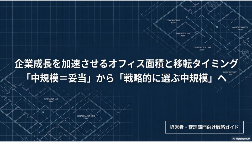 企業成長を加速させるオフィス面積と移転タイミング 「中規模=妥当」から「戦略的に選ぶ中規模」へ