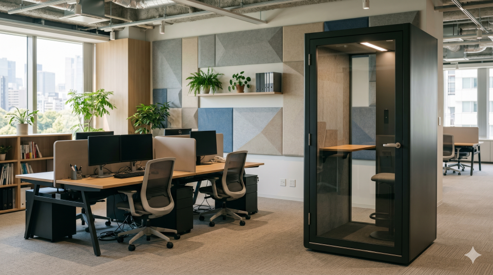 オフィスの騒音対策・防音工事ガイド|集中スペース設計と近隣クレームの防ぎ方