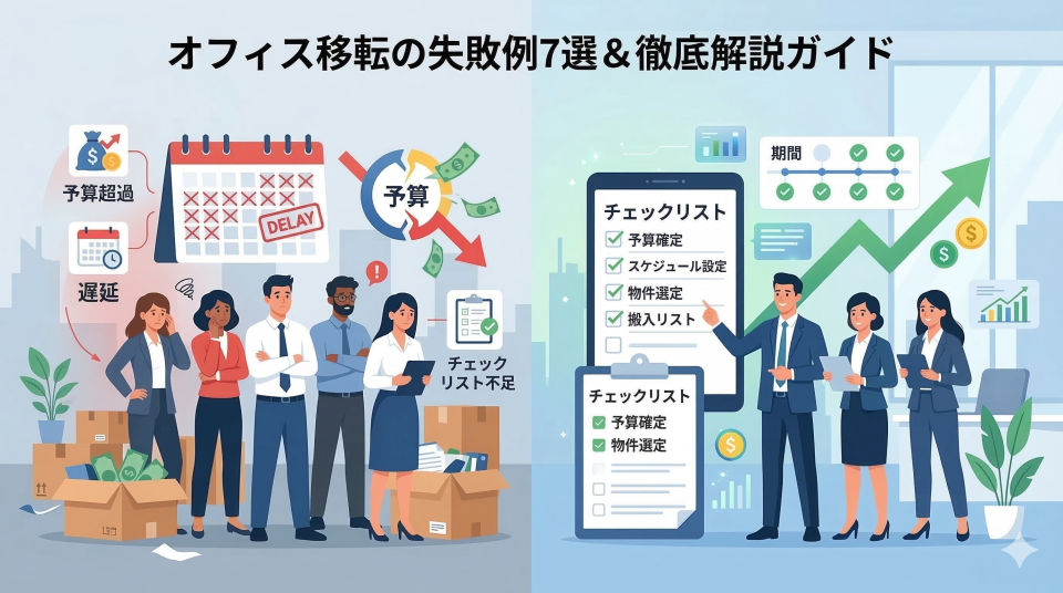 【保存版】オフィス移転の失敗例7選|費用・スケジュール・チェックリストまで徹底解説
