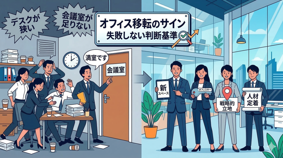 【チェックリスト付】成長企業がオフィス移転を検討すべき5つのサインと失敗しない判断基準