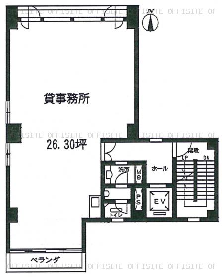 和田ビルの基準階平面図