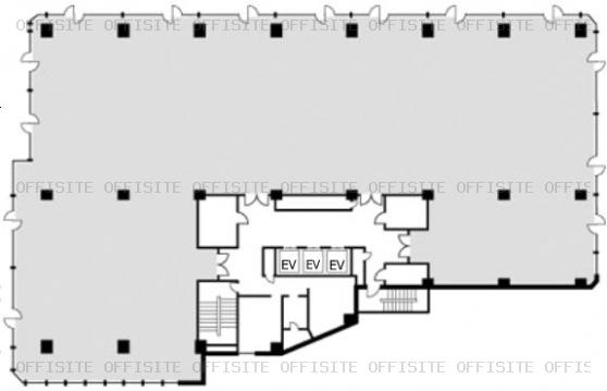 調布丸善ビルの基準階平面図