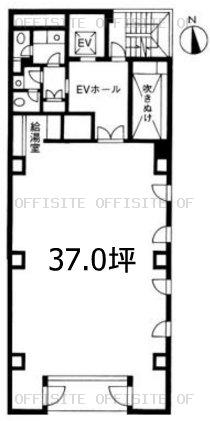 栄信ビルの基準階平面図