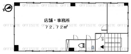 小倉ビルの基準階平面図