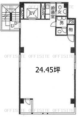 小野寺ビルの基準階平面図