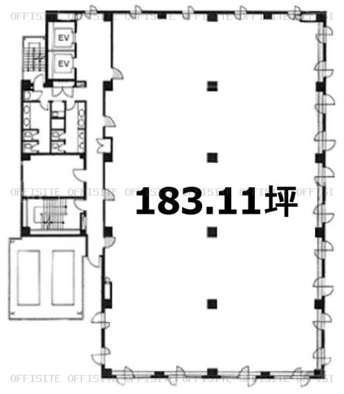 ＴＰＲ厚木ビルの基準階（2階～9階）平面図