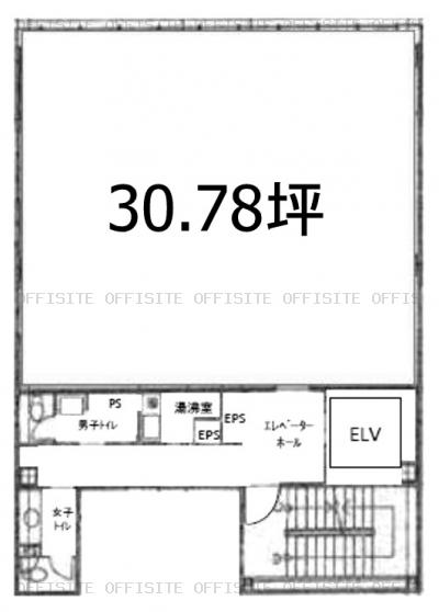 産経横浜ビルの基準階平面図