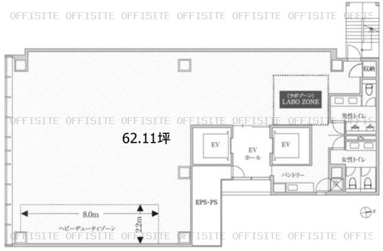 ＰＭＯ神田岩本町の3階～7階(基準階)平面図