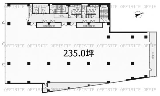 日新上野ビルの基準階平面図
