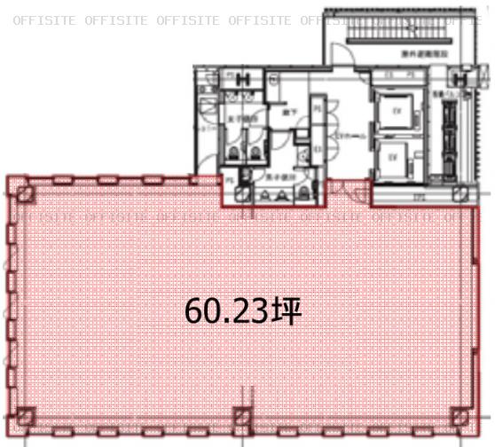 渋谷Ｓ野口ビルの基準階(2階～10階) 平面図