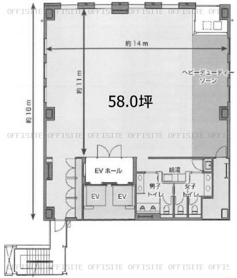 マルヒロ日本橋ビルの3階～10階 平面図