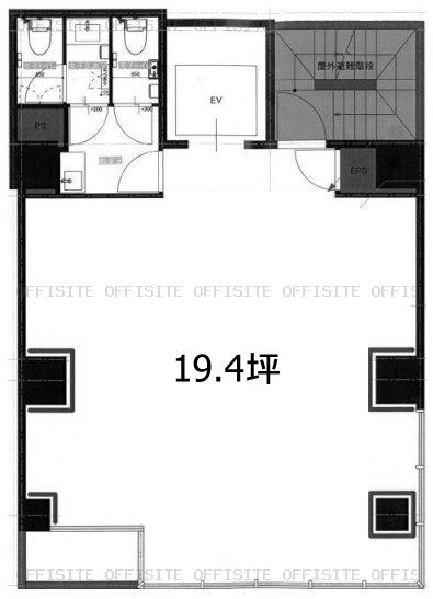 ＡＣＮ渋谷ビルの基準階(2階～6階) 平面図