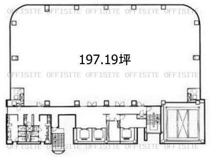 友泉新横浜一丁目ビルの基準階平面図