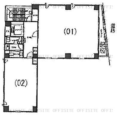 ユニゾ浜松町１丁目ビルの基準階平面図