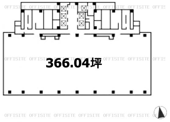 東京倶楽部ビルディングの基準階平面図