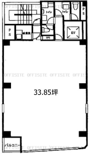 新宿スリーケービルの2階～9階 平面図