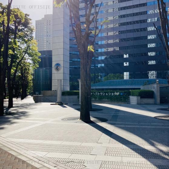 新宿アイランドタワーのビル前面道路