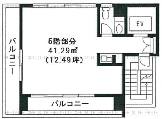 赤坂バリ島ビルの5階平面図
