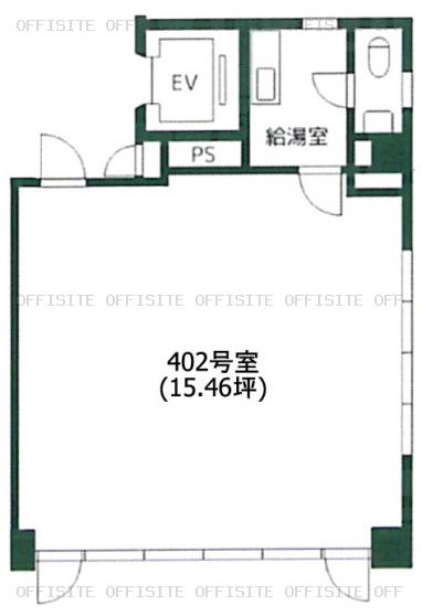 堀越第一ビルの402号室 平面図