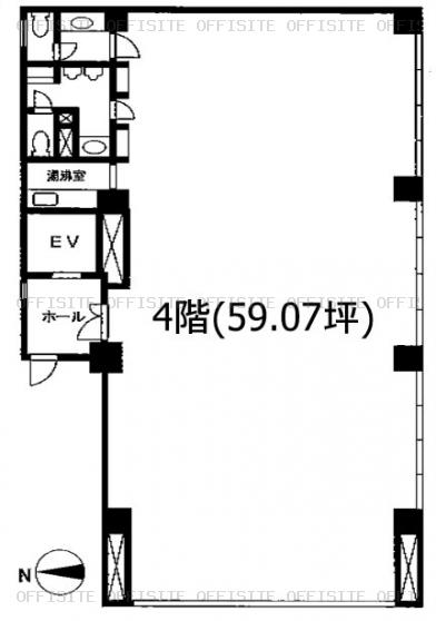 富岡和倉ビルの4階平面図