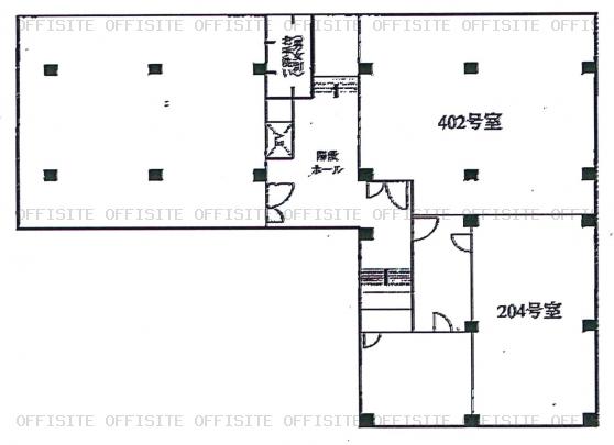 六本木福吉町ビルの402号室平面図