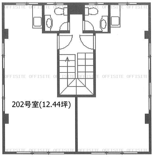 万葉ビルの202号室 平面図
