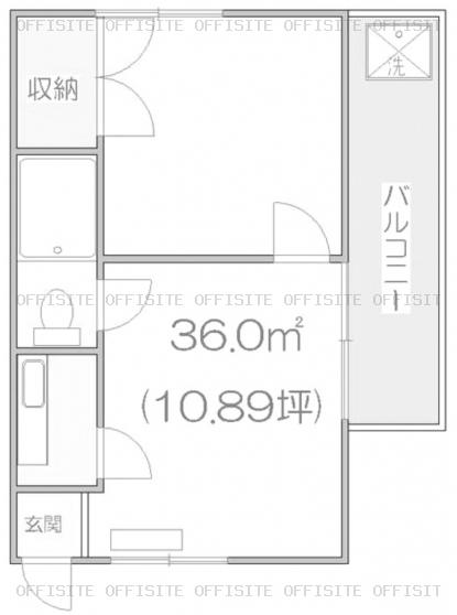 トキワマンションの3階G号室平面図