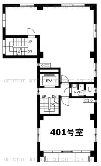 サンエイビルの401号室 平面図