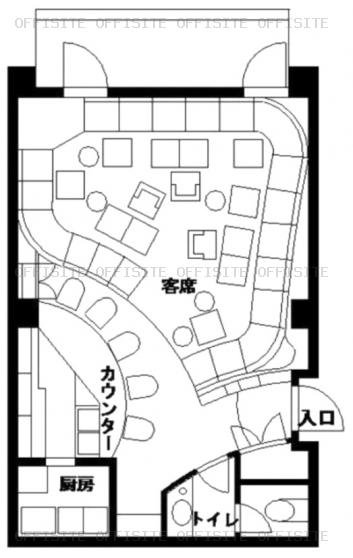 赤坂青明会館の5階A号室平面図