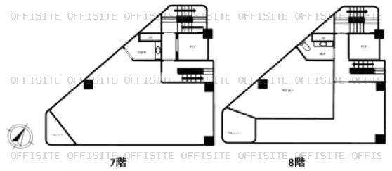 日東本石町ビルの7階～8階平面図