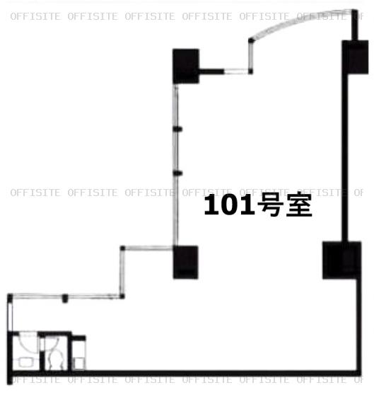ベルデ南青山ビルの101号室平面図
