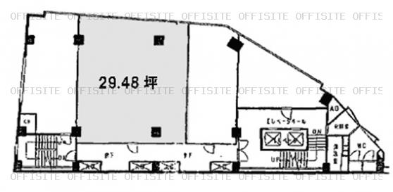 虎ノ門産業ビルの7階B号室平面図