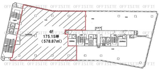 千代田会館ビルの4階平面図