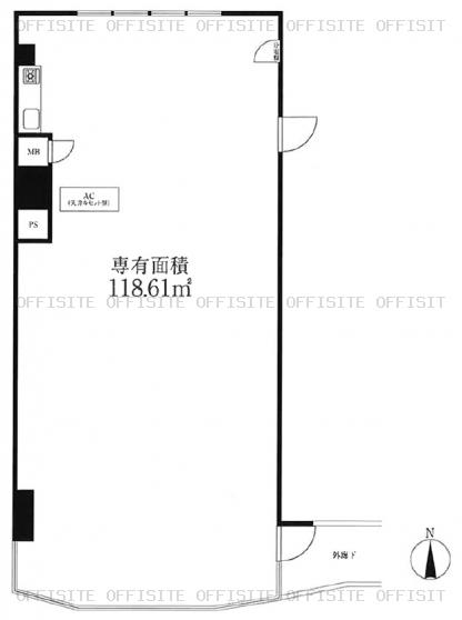 イースタンコーポ蒲田の201号室平面図