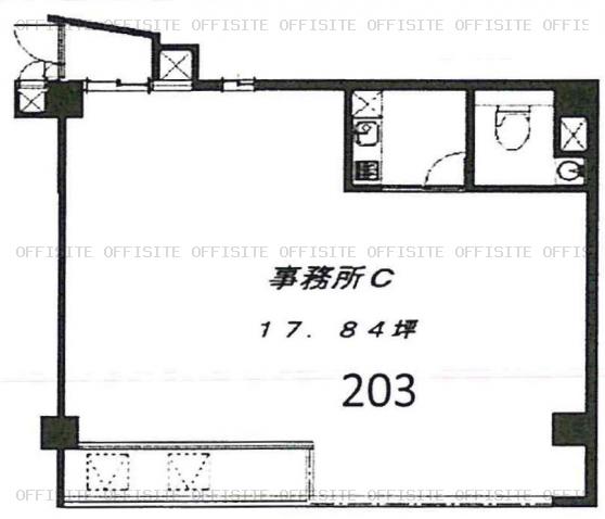 フォレスタビルの203号室 平面図