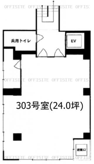 第１・第２村嶋ビルの303号室平面図