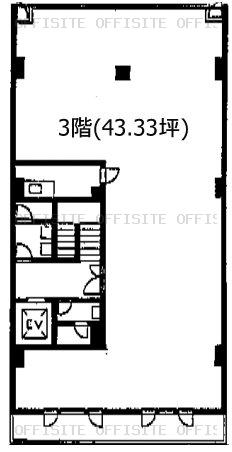 松濤六番館の3階平面図