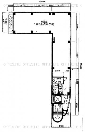内田ビルの2階 平面図
